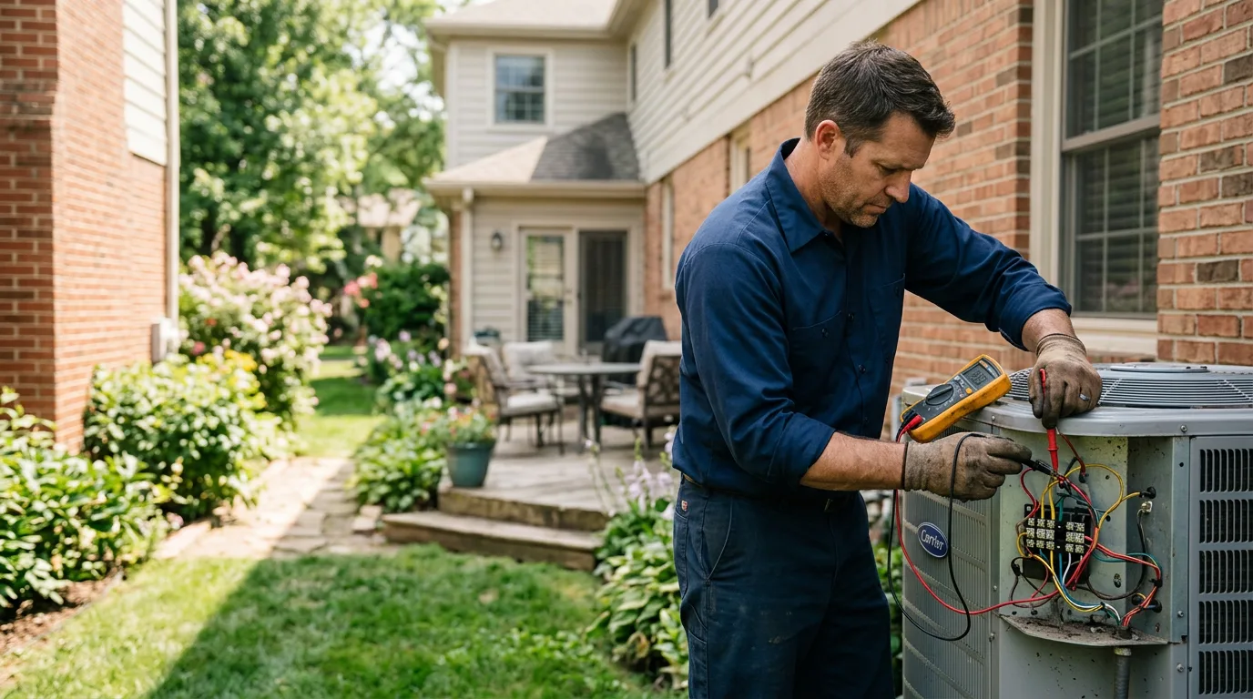 HVAC technician working near Jeffersonville, KY